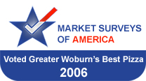 Market Surveys Of America Voted Greater Woburn's Best Pizza 2006